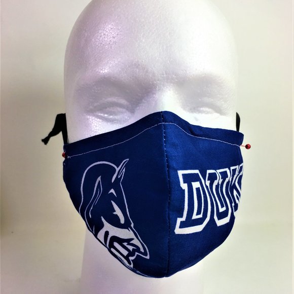 Three Duke Blue Devil Face Masks NEW Reversible Plaid - Picture 6 of 9